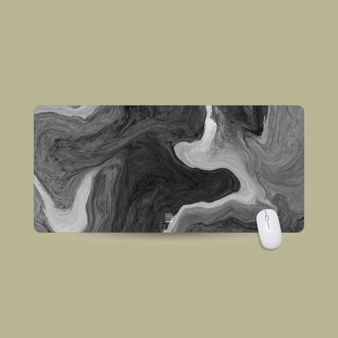 Black Marble Desk Mat | HeroGrip