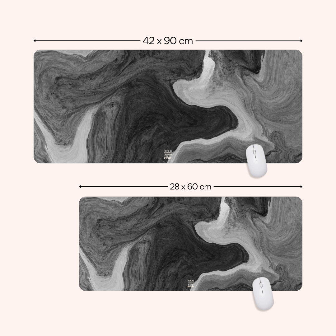 Black Marble Desk Mat | HeroGrip