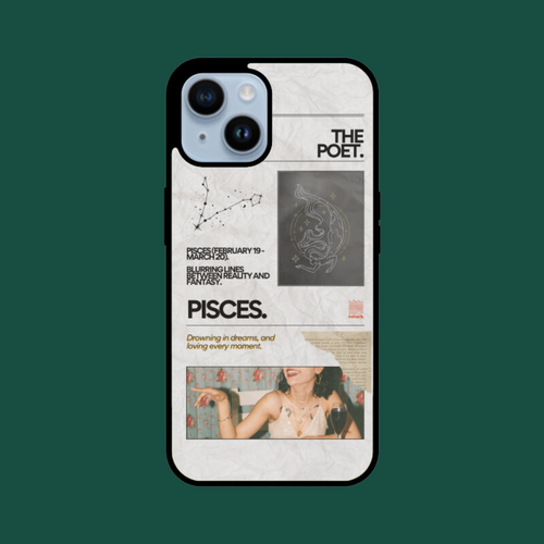 The poet pisces phone case green bg