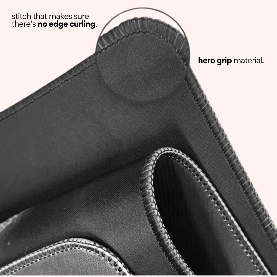 Black Marble Desk Mat | HeroGrip