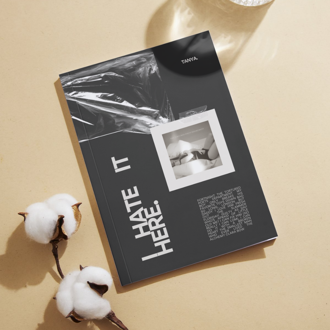 tortured poets diary planner 8 laid on table