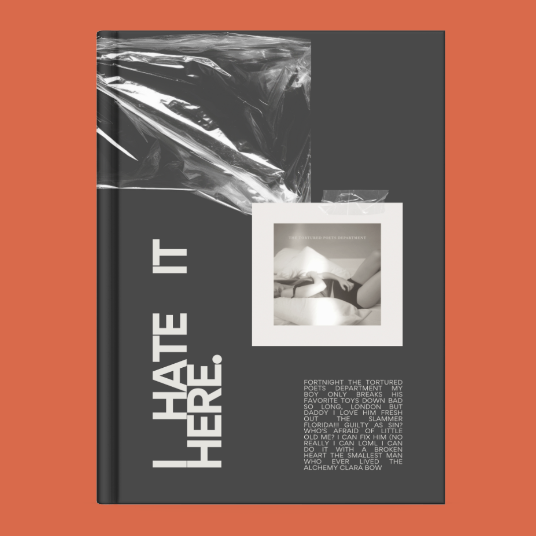 tortured poets taylor swfit planner orange bg 3