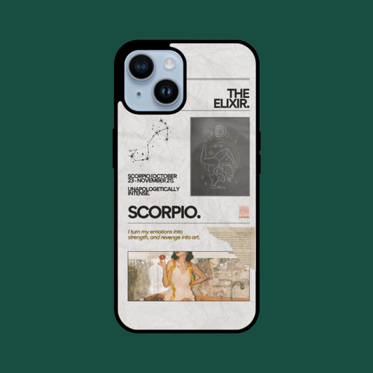 the exilir scorpio iphone case green bg
