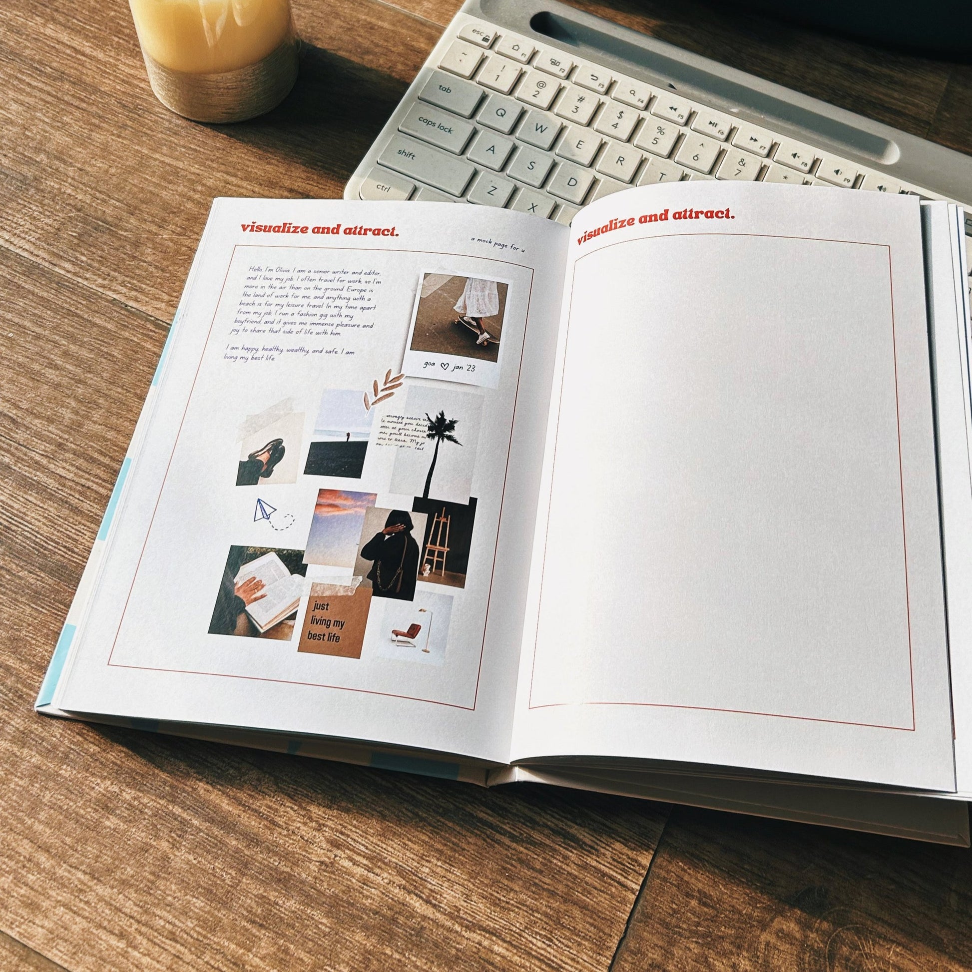 Personalized Diary With Pictures Laid On Table