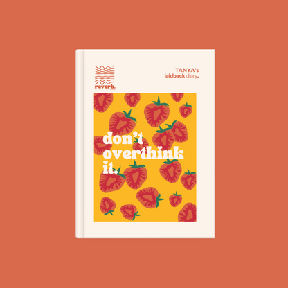 strawberry print laidback diary orange bg 2