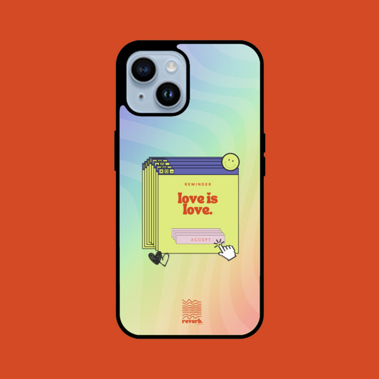 Love is love iphone case 2 orange bg