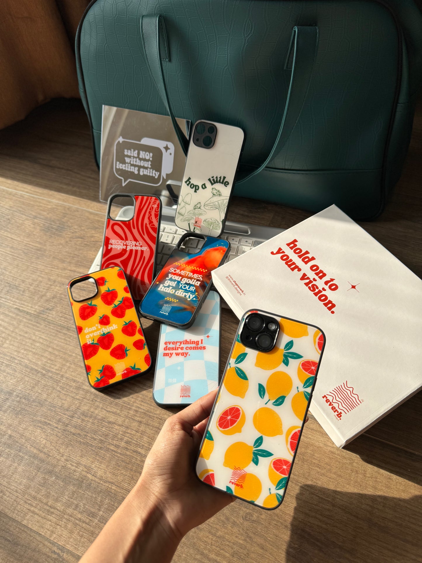 Lemon Iphone Case Held In Hand