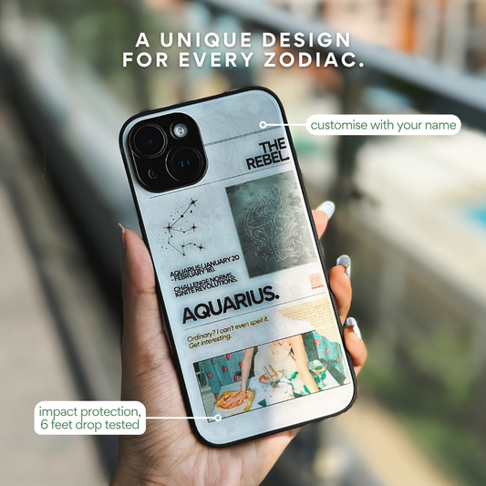 the rebel aquarius iphone case green bg