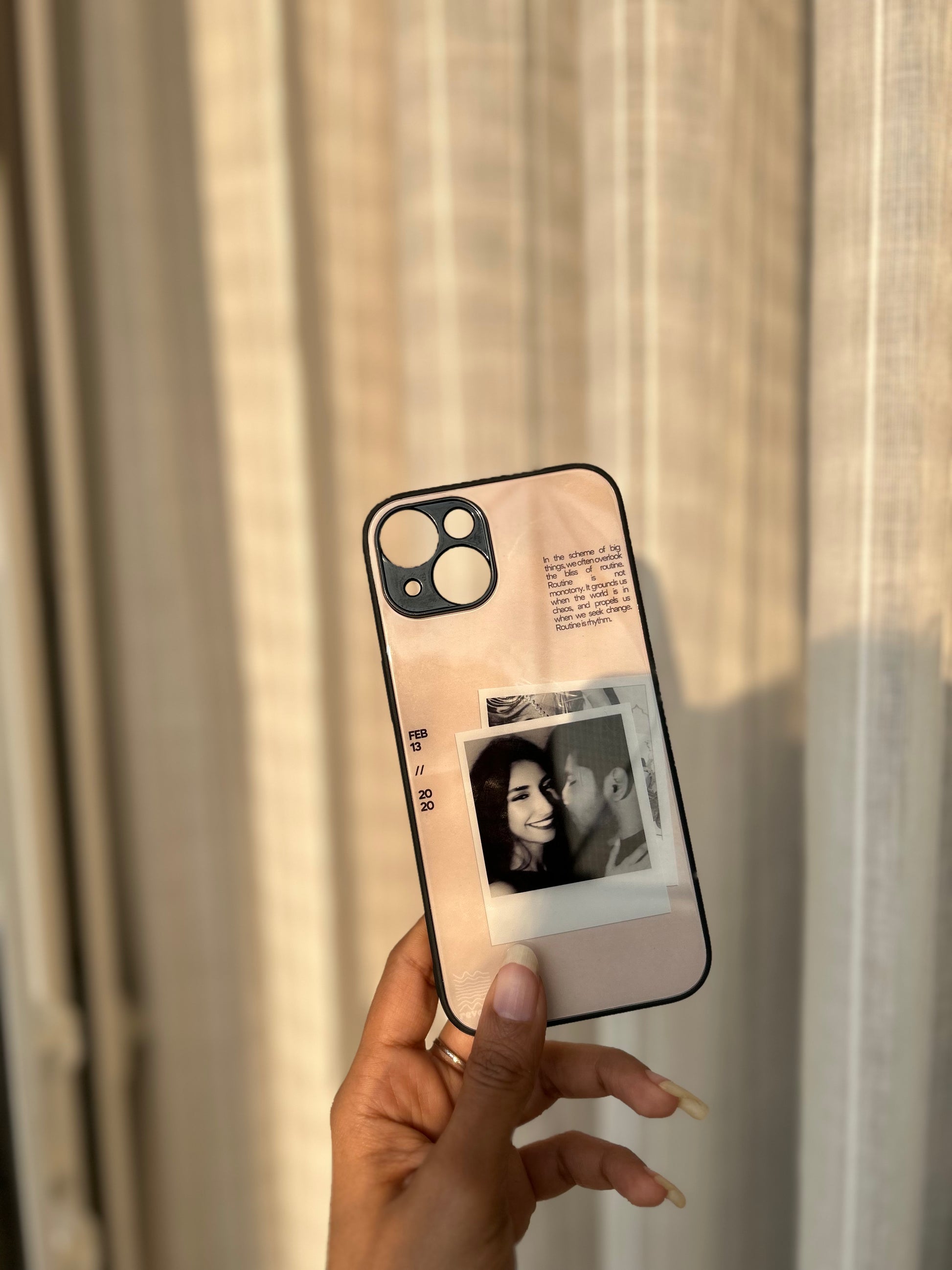 Polaroid Case Couple Monochrome Iphone