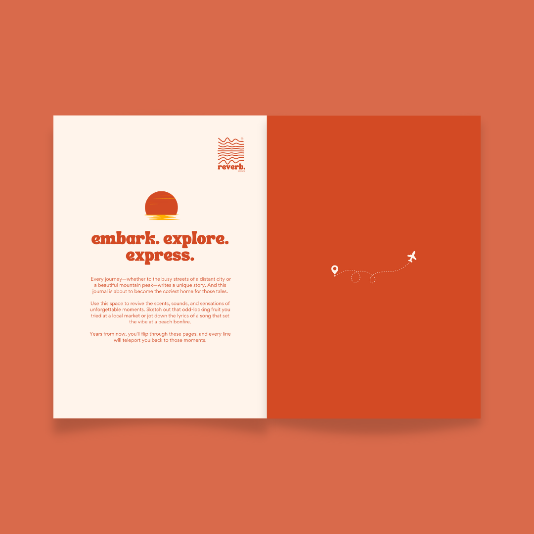 embark explore express journal diary design