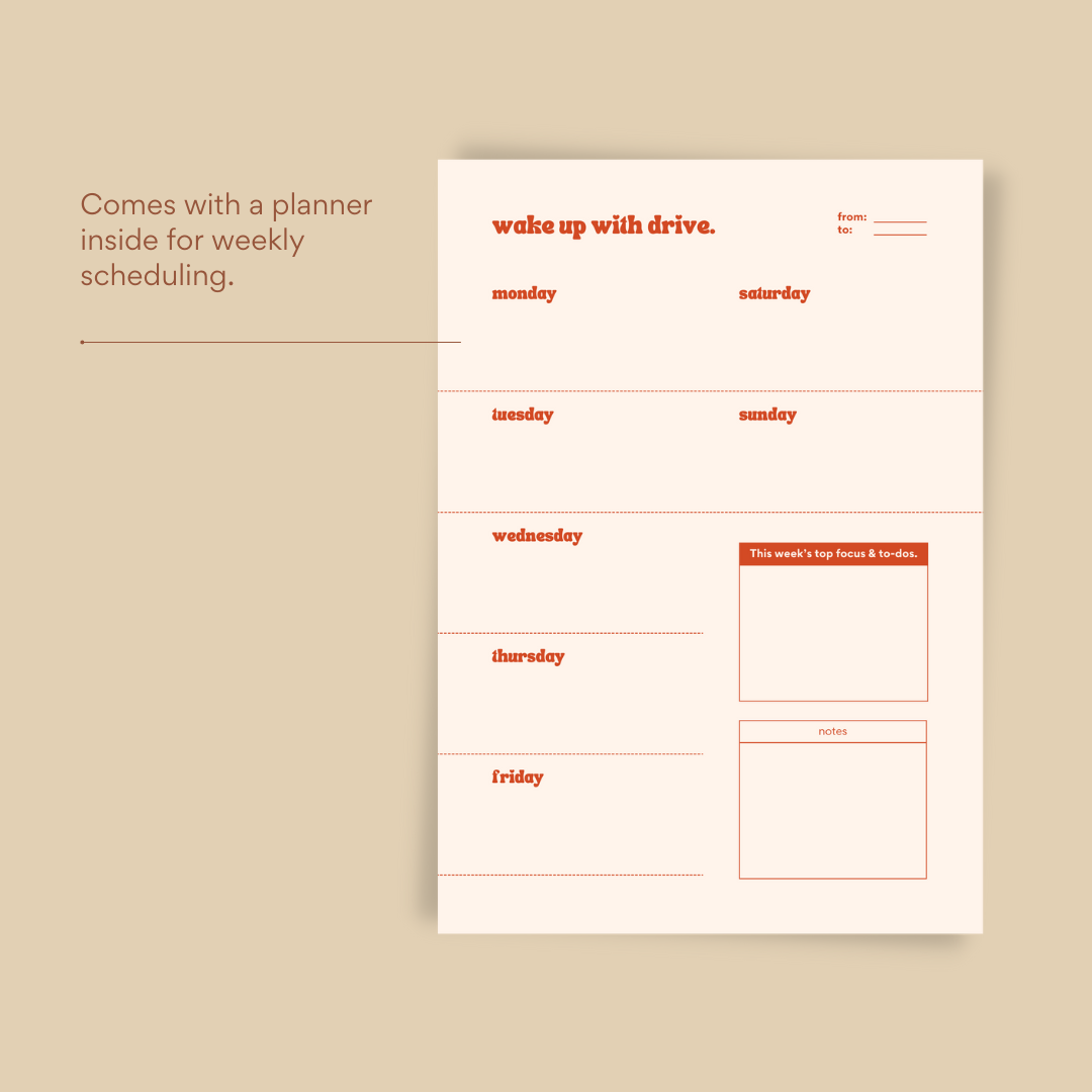 Wake up with drive blank page for journal 05