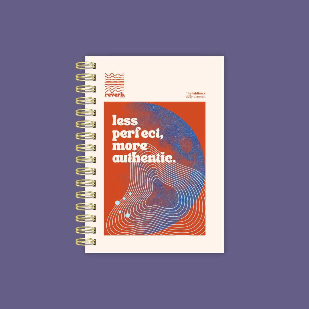Less Perfect, more authentic Diary Purple bg