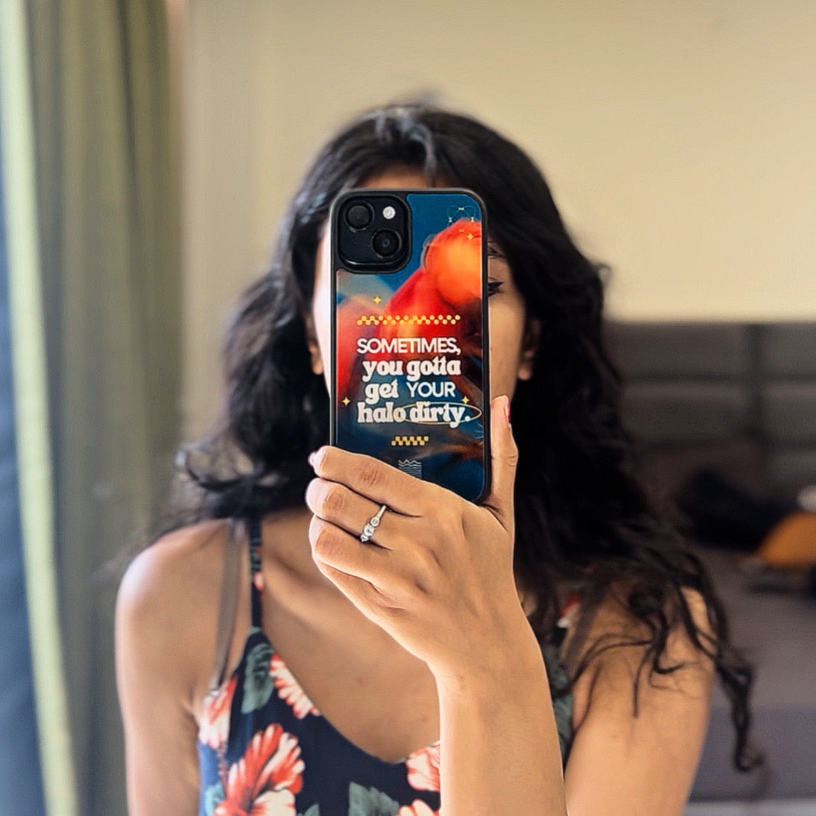 Halo Dirty Iphone Case Mirror Selfie